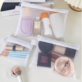 Women Mesh Cosmetic Bag Travel Storage Makeup Bag Organizer Female Make Up Pouch Zipper Clear Small Large Toiletry Beauty Case