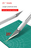 Kit de herramientas de bisturí de metal antideslizante, cortador de papel, cuchillos de grabado y artesanía + 5 cuchillas, herramientas manuales para reparación de PCB de teléfonos móviles.