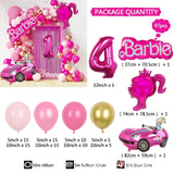 Balão Garland Arch Kit para Decoração, Rosa Vermelha, Foil Ball, Princesa, Aniversário, Baby Shower, Girl, Party Supplies, 97pcs
