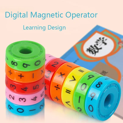Children's Creative Magnetic Math Tesseract Toy Arithmetic Intelligence Early Education Toys Add Subtract Multiply Divide Toy