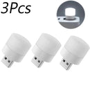 1-10PCS Mini USB Night Light Warm White Eye Protection Book Reading Light USB Plug Computer Mobile Power Charging LED Night Lamp