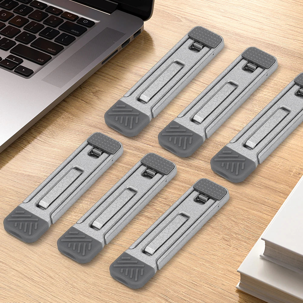 Mini soporte plegable ajustable de aleación de zinc para teléfono móvil, portátil, autoadhesivo, invisible.