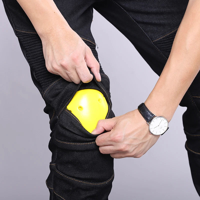 Motorcycle Riding Jeans Men Outdoor Moto Jeans Protective Knee Hip Pads Motocross Pants Touring Anti-Drop Pants Protective Gear