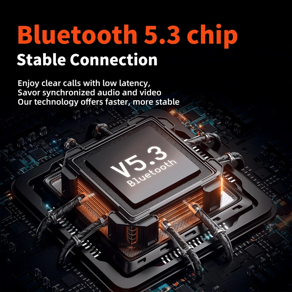 Wireless headphones QERE E80 Earphone bluetooth 5.3 ANC Noise Cancellation Hi-Res Audio Over the Ear Headset 70H 40mm Driver2.4G