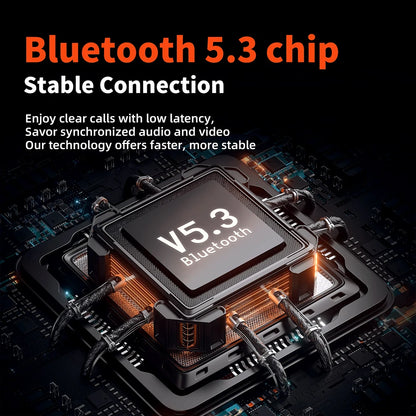 Wireless headphones QERE E80 Earphone bluetooth 5.3 ANC Noise Cancellation Hi-Res Audio Over the Ear Headset 70H 40mm Driver2.4G