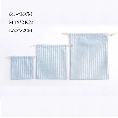 Cotton Linen Drawstring Cosmetic Bag Christmas Gift Package Makeup Storage Bags for Travel Wedding