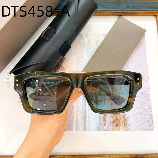 Original Factory DT GRANDMASTER-EIGHT DTS458-A With Brand Box Popular Green Acetate Frame Classic Business Men Women Sunglasses