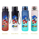 650ML Sonic Hedgehog Sport Water Bottle Large Capacity Cartoon Portable Plastic Water Bottle Drinking Cup Student Birthday Gifts