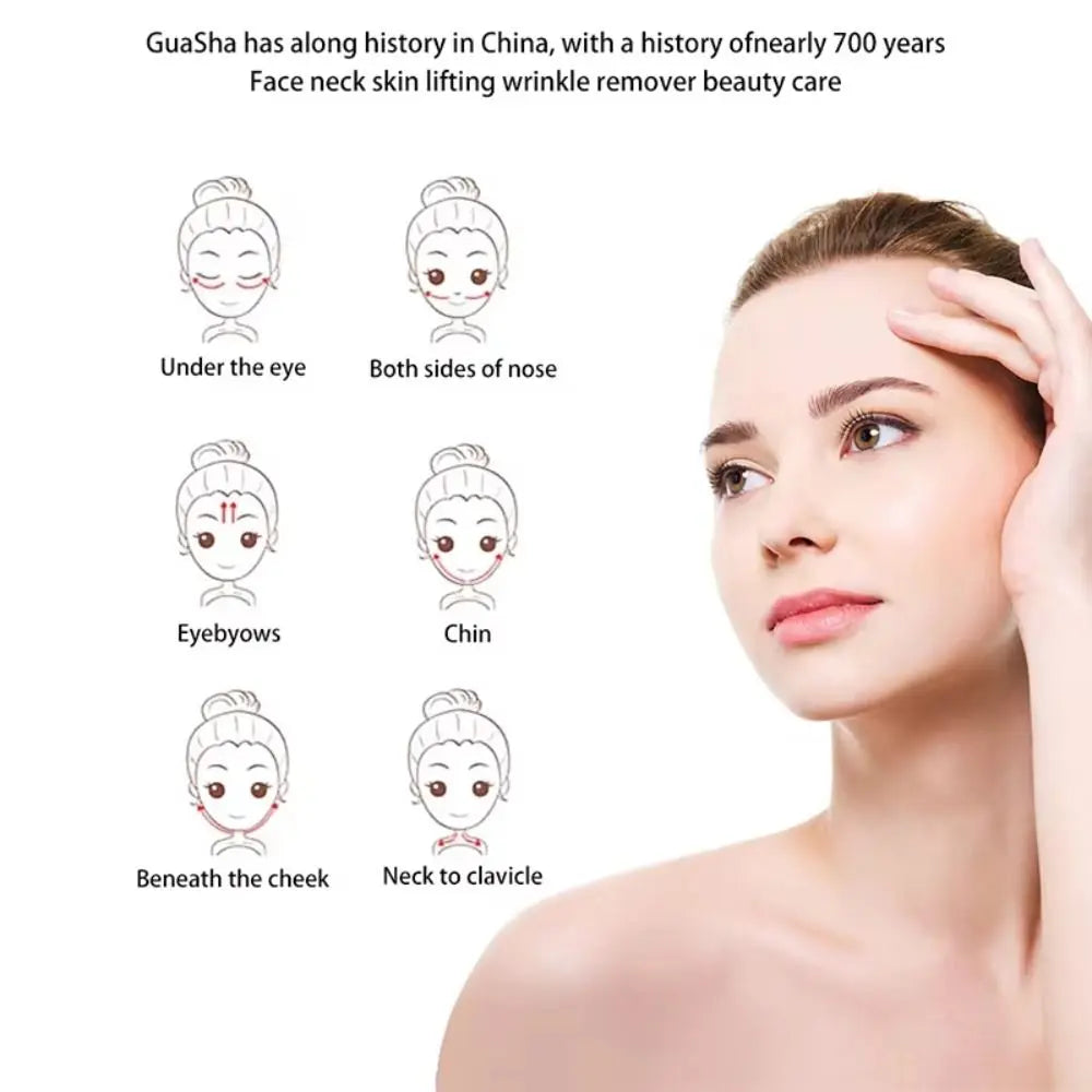 New Stainless Steel Gua Sha Scraper Heart Shape Universal Face Massager Guasha Massage Tool for Facial Beauty Eye Massage