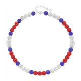 Bling Baseball Necklace for Men Rhinestone Beaded Ball Necklace Baseball Players Lovers Inspired Jewelry