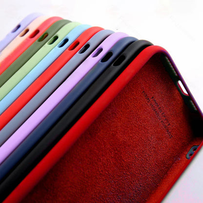 Funda de silicona líquida suave y sólida para XiaoMi RedMi Note 9, 9s Pro, 10, 11, 11S, 10s, 10T, 9T, 8, 8T, 7 Pro, 9A, 9C, 10C, Poco X3, F3