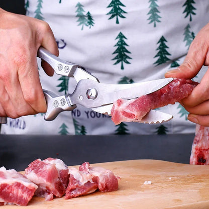 Stainless Steel Chicken Bone Scissors Kitchen Scissors Household Food Scissors Fish Chicken Duck Cutter Scissors Knife