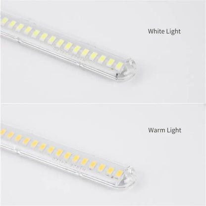10 pces usb led luzes do livro 2-24leds smd 5630 5730 lâmpada led 5v entrada de energia branco 5000-6500k branco quente 3000-3500k usb luz noturna
