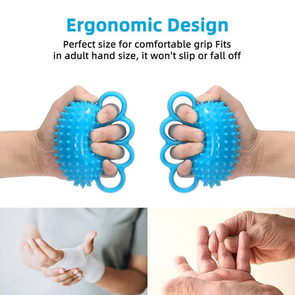 1Pcs Hand Grip Strength Ball, Finger Wrist Flexibility Exerciser Grip Ball, Muscles and Hand Strengthener Exercise for 4 Fingers