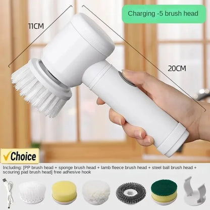 Xiaomi MIJIA Electric Scrubber Spin Cleaning Brush Power Scrubber With 5Replaceable Brush Heads Electric Cleaning Brush Bathroom