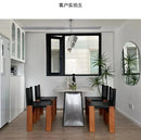 Medieval monk chair home solid wood dining chair designer homestay industrial wind wabi-Sabi oil wax leather back