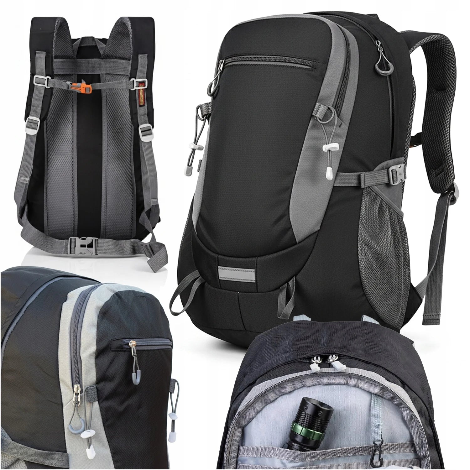 Trekking Hiking Backpack 40L Waterproof Travel Rucksack for Men and Women, Durable 600D Polyester with Laptop Compartment, Mesh 3D Ventilated Back, Chest Strap, Compression Straps, Trekking Pole and Sleeping Mat Holders, Cabi