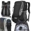 Trekking Hiking Backpack 40L Waterproof Travel Rucksack for Men and Women, Durable 600D Polyester with Laptop Compartment, Mesh 3D Ventilated Back, Chest Strap, Compression Straps, Trekking Pole and Sleeping Mat Holders, Cabi