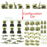 Military Special Forces Action Figure Building Blocks Ghillie Suit Weapons Sniper SWAT Ghost KSK Police Bandit Boy Toy Gift F029