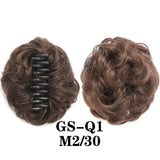 Coque despojado com piranha claw clip aplique de cabelo cacheado