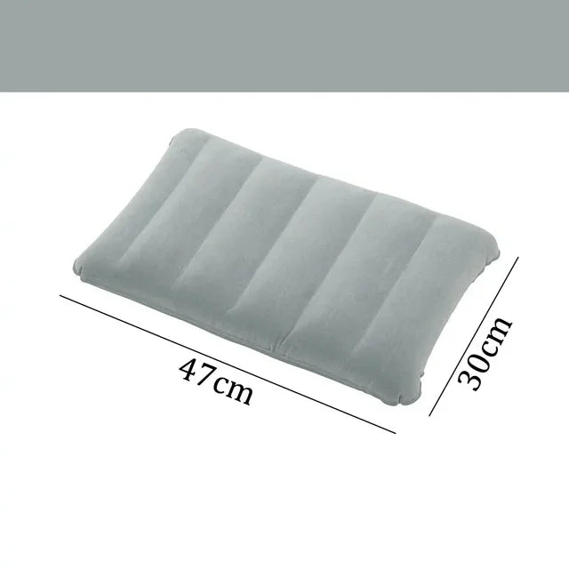 Foldable Pillows Square Air Cushion, Outdoor, Camping, Sleeping, Travel, Backrest, Airplane, Head Rest, Large, Foldable, 47x30cm 