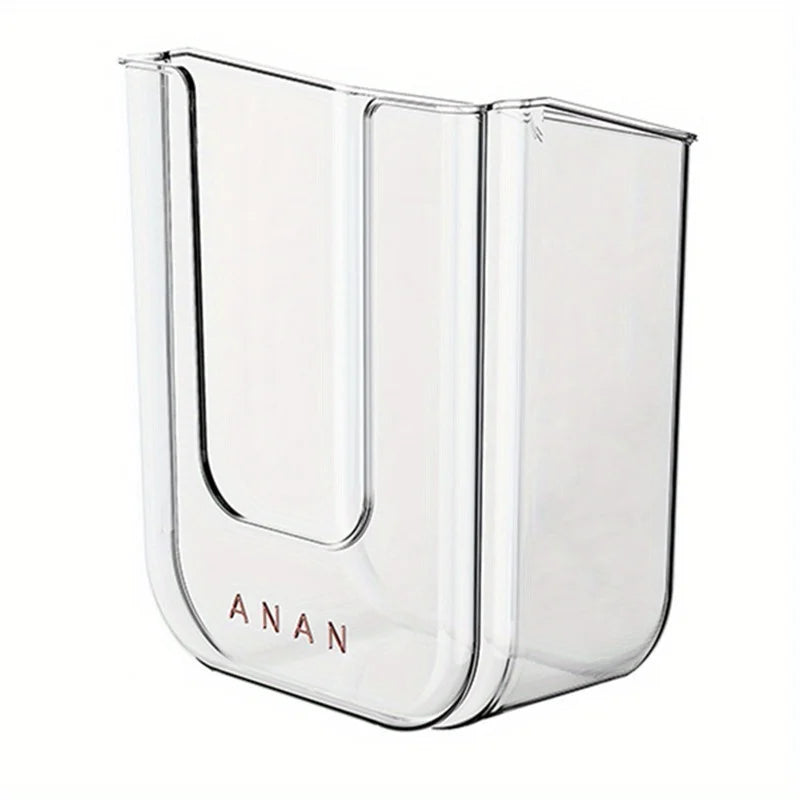 Wall-Mounted Wet Wipe Dispenser, Self-Adhesive Plastic Holder, with Large Opening, for Bathroom Tissue Storage Box Organizer