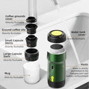 Electric Portable Coffee Machine Portable Italian Espresso Machine for Car & Home 3-in-1 Capsule Powder Travel Coffee Maker