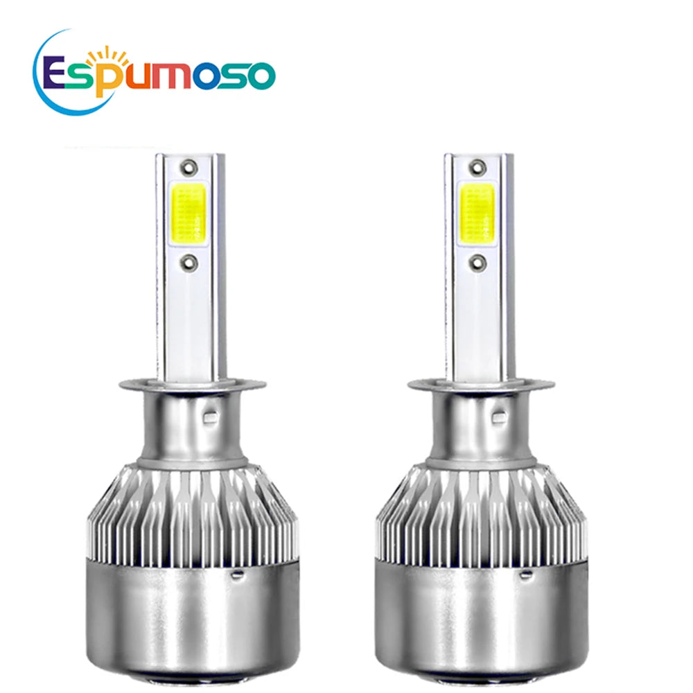 2 bombillas LED C6 H7 para faros delanteros de coche, H10, H4, H8, H9, H11, H13, 9004, 9005, 9006, 9007, 880, H27.