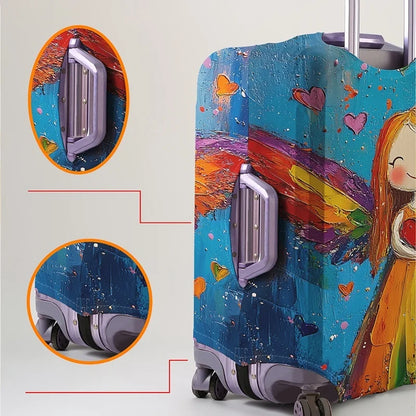 Angel pattern luggage protection cover, suitable for 18-32 inch luggage covers, luggage handle gloves, travel accessories