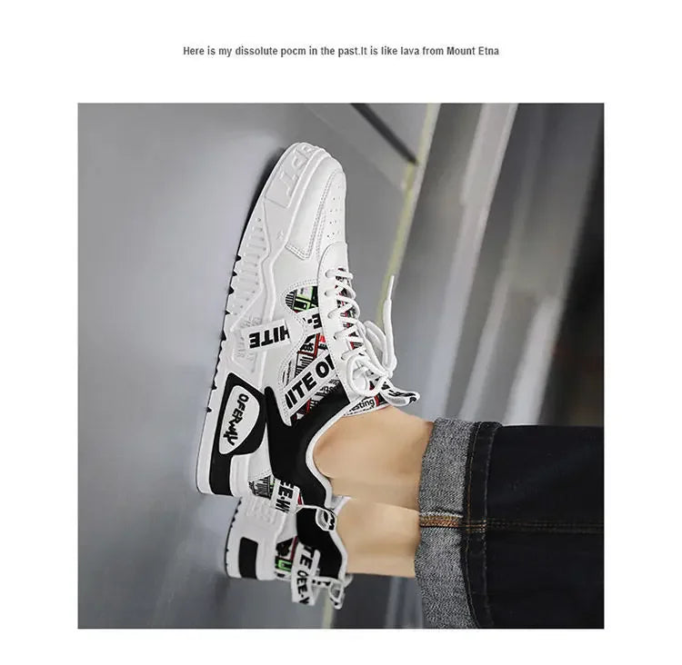 Casual Fashion Leather Sneakers New Skateboard Men's Shoes Outdoor Running Sports Shoes Hiking Tennis Platform Luxury Footwear