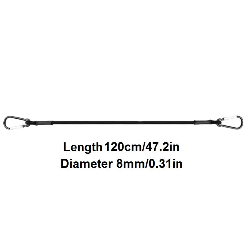 Cuerdas elásticas de 30/60/90/120/150 cm, 8 mm, con ganchos, ligeras, para atar bicicletas, equipaje de coche, correas para portaequipajes de techo.