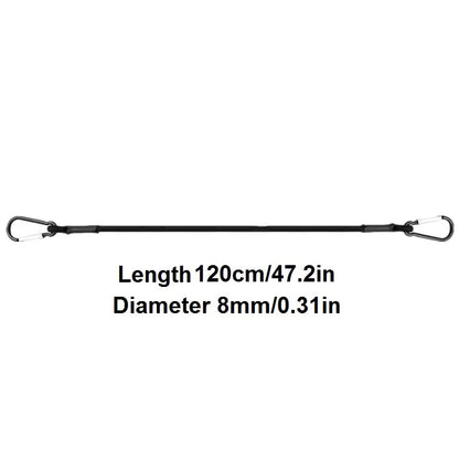 Cuerdas elásticas de 30/60/90/120/150 cm, 8 mm, con ganchos, ligeras, para atar bicicletas, equipaje de coche, correas para portaequipajes de techo.