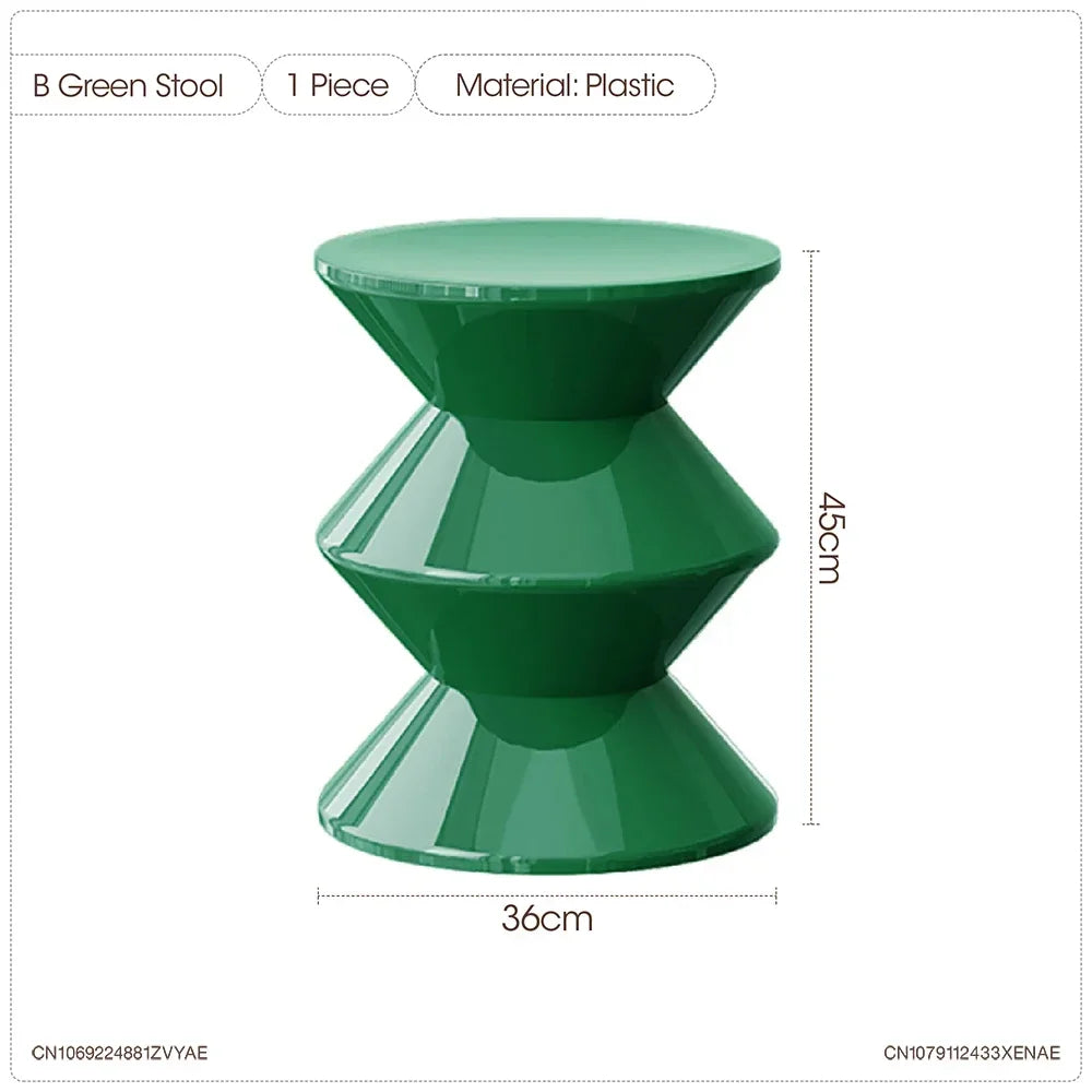 Nordic Stools Ottomans Shoe Changing Stool Small Bench Modern Minimalist Plastic Creative Round Coffee Tables Furniture WHCL+