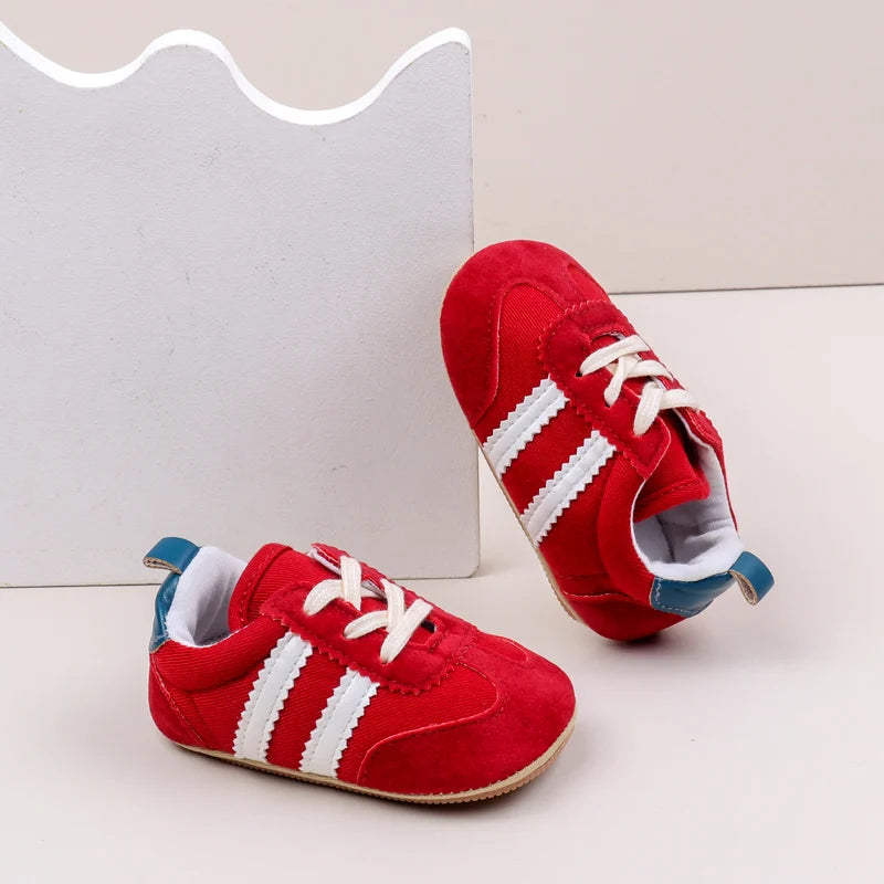 Hot Selling Baby Casual Sports Shoes Spring and Autumn Girls and Boys High Quality PVC Sole Anti Slip Prewalker Shoes BLS4034