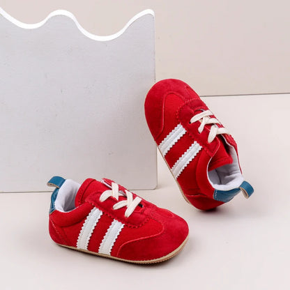Hot Selling Baby Casual Sports Shoes Spring and Autumn Girls and Boys High Quality PVC Sole Anti Slip Prewalker Shoes BLS4034