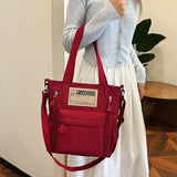 Student Makeup Tote Bag Korean Version Color Blocked Crossbody Bag Women's Fashionable Nylon Single Shoulder Handbag