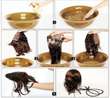 34inches Synthetic Ponytail Hair Extension Clip in Fake Wig Hairpiece Blonde Wrap Around Pigtail Long Smooth Overhead Pony Tail