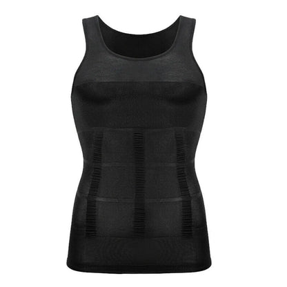 Men Slimming Elastic Body Shapewear Vest Tight Skinny Shirt Fitness Waist Compression Control Abdomen Breathable Sport Vest