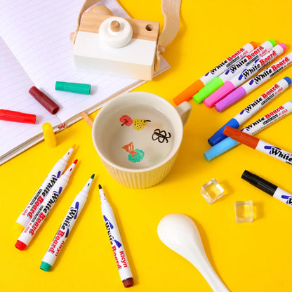 Montessori Magical Water Floating Student Painting Brush  Whiteboard Markers Pen Suspension Kids Educational Painting Pen Toys