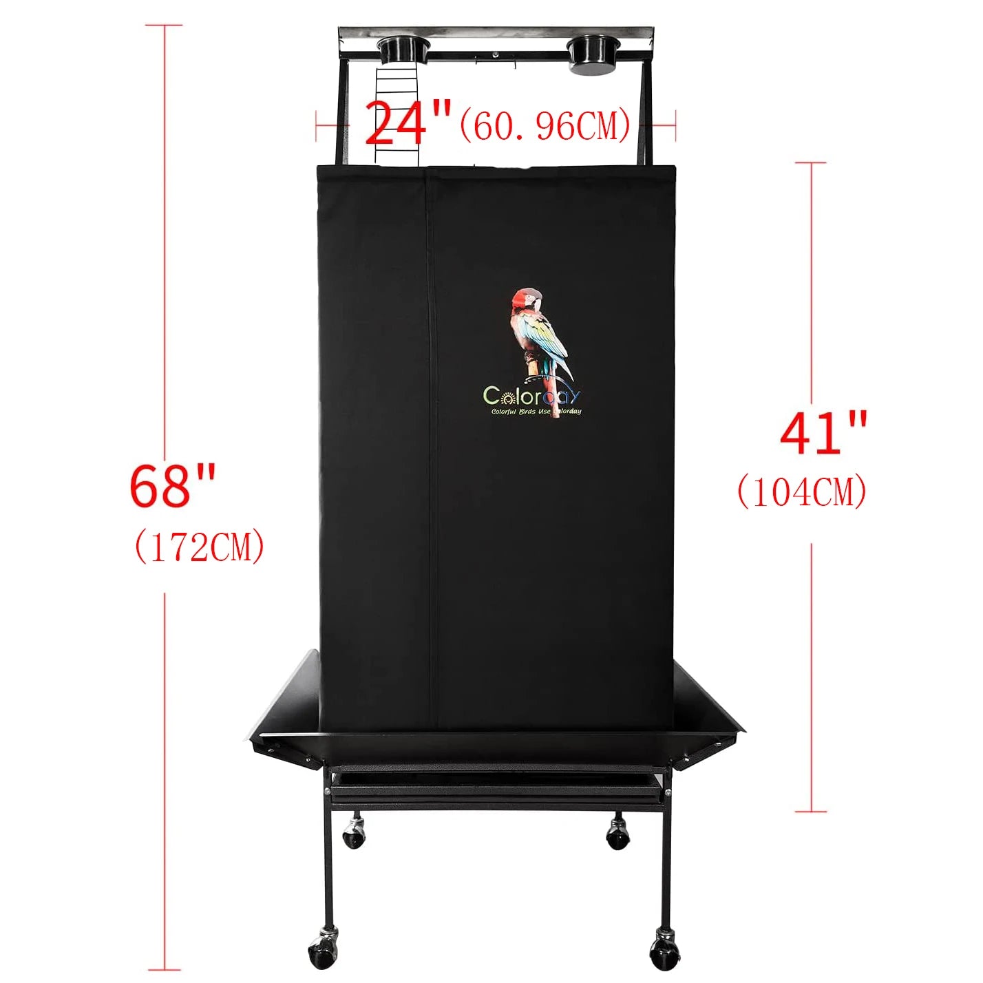 Black Bird Cage Shading Cover, Large Universal, Blackout, Breathable Parrot Cage, Good Night Covers