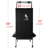 Black Bird Cage Shading Cover, Large Universal, Blackout, Breathable Parrot Cage, Good Night Covers