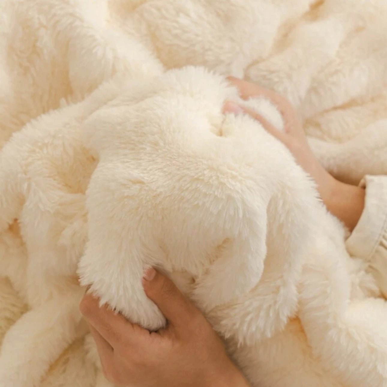 Bubble Imitation Fur Sofa Towel Faux Fur Sofa Cover Blanket Couch Cover Universal for Living Room Warm