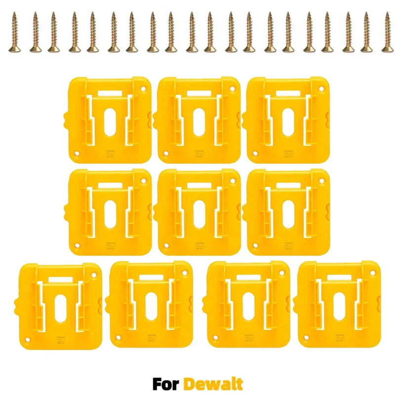 Machine Holder Battery Storage Rack for Dewalt/Makita/Milwaukee 14.4V 18V Li-ion Battery Wall Mount Tool Bracket Fixing