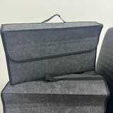 Gray Anti Slip Car Trunk Organizer Bag Multi Compartment Soft Felt Storage Box for Boot Tools & Auto Accessories