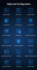 ABIR WD8 Robot Window  cleaner, Dual Water Spray,Smart Memory,High Vacuum Suction, Laser Sensor, Home Wall Glass Cleaning Robot