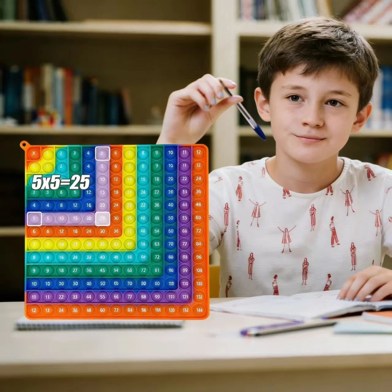 Jogos de Matemática para Prática de Multiplicação, Jogos de Tabuleiro Educativos (Tabuada até 12x12), Brinquedos de Ensino de Matemática e Presentes de Papelaria