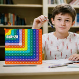 Jogos de Matemática para Prática de Multiplicação, Jogos de Tabuleiro Educativos (Tabuada até 12x12), Brinquedos de Ensino de Matemática e Presentes de Papelaria