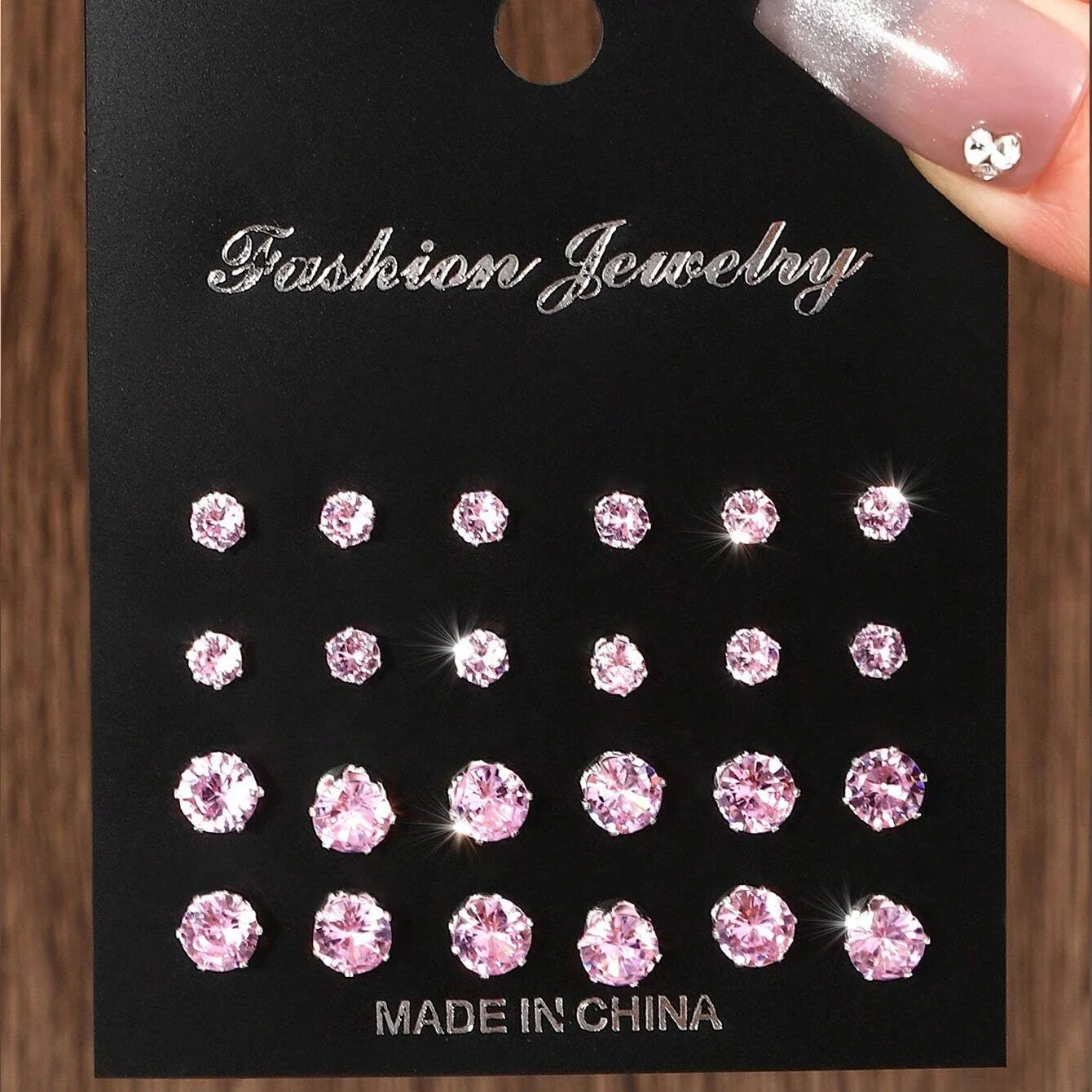 Luxuoso e Simples Brincos Decorativos de Zircônia, Brilhante e Carinhoso, Adequado para Presentes, Festas, Casais, 12 Pares