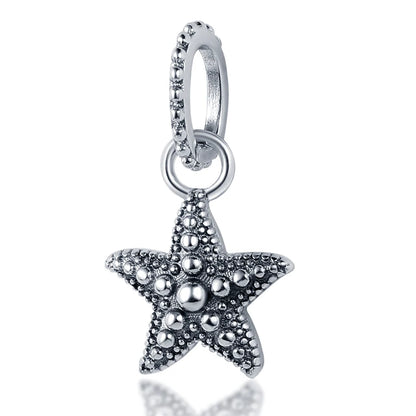 Ocean Series - Original Genuine 925 Sterling Silver Turtle Crab Mermaid Charm Beads Suitable for 3mm Bracelet DIY Making Pendant