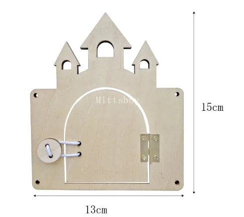 Kindergarten Montessori Wooden Busy Board Castle Gear Crocodile Zippers Geometric Jigsaw Puzzles Montessori Toy Educational Toys